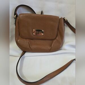 Michael Kors Brown Pebbled Leather Crossbody Bag
